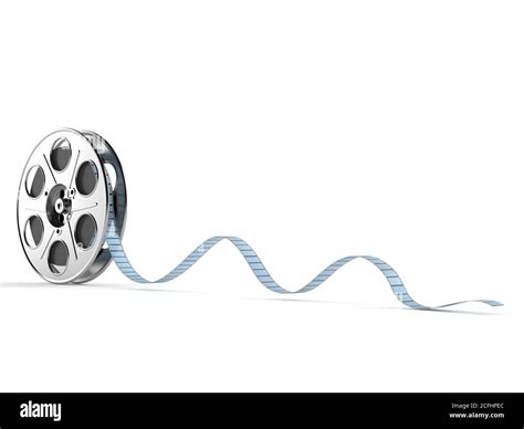 Film reel isolated on white background Stock Photo - Alamy