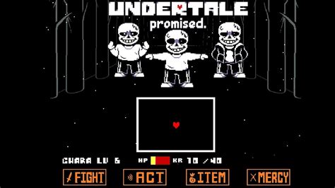 UNDERTALE: Promised Sans Fight [No Heal] by AleAtorio3Dw plus Mercy Ending - YouTube