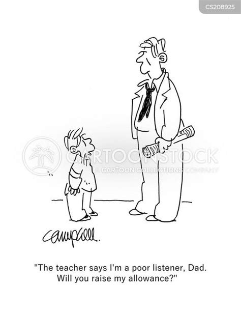 Listen To Teacher Cartoon