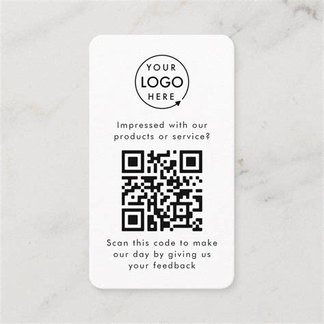 Customer Feedback QR Code Business Review Card | Zazzle | Qr code business card, Qr code, Coding