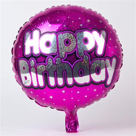 Buy Holographic Pink Happy Birthday Foil Helium Balloon for GBP 2.49 | Card Factory UK