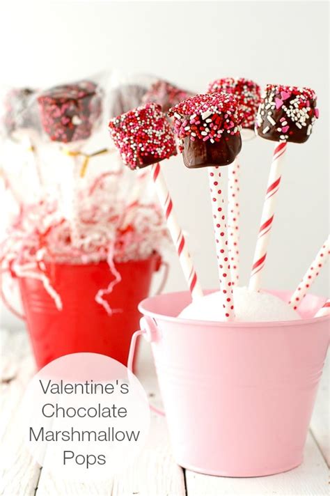 Valentine's Chocolate Marshmallow Pops