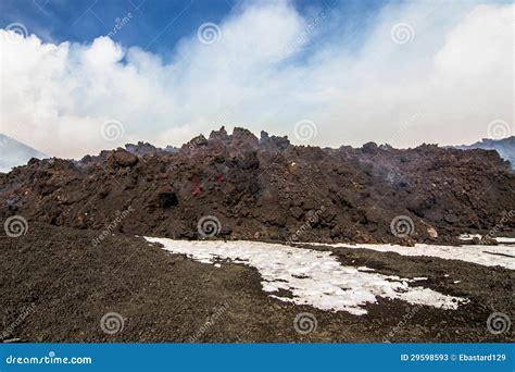 Eruption etna stock image. Image of fornazzo, burst, geology - 29598593