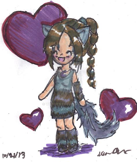 Chibi Wolf Girl by werefen2 on DeviantArt