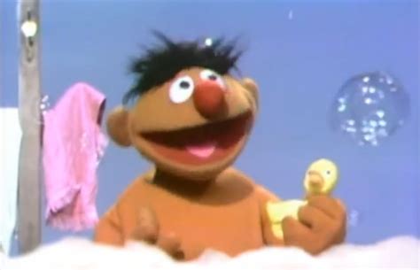 Sesame Street Ernie Rubber Duckie Cartoon