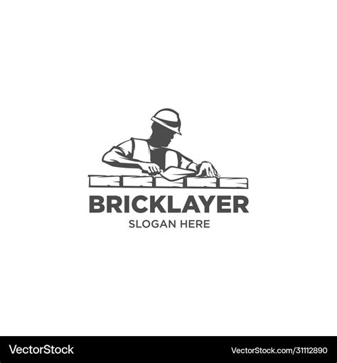 Bricklayer logo Royalty Free Vector Image - VectorStock