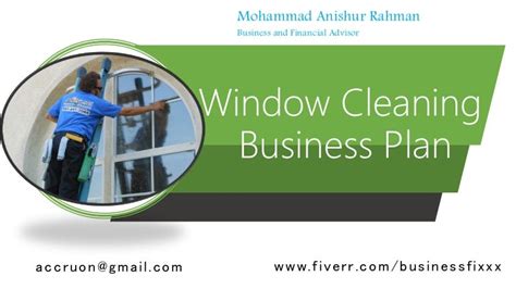 Window cleaning business plan