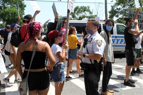 Heated words, but no blows, traded between protesters in Brooklyn ...