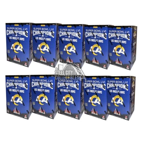 2022 Panini LA Rams Super Bowl LVI Champions Box 10-Set Lot | Steel ...