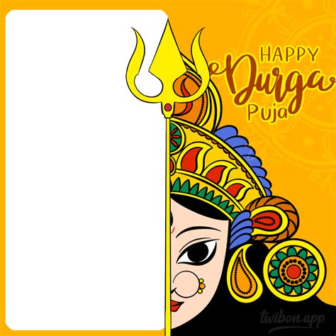 Durga Puja Banner Design Background Frame Template