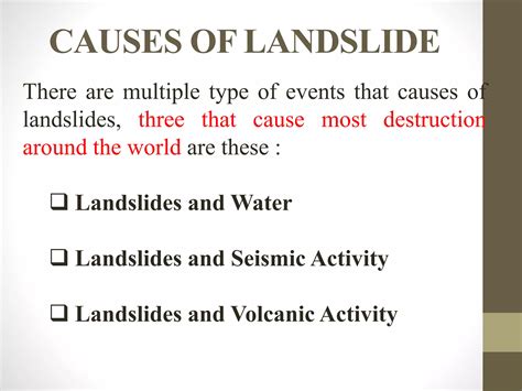 Landslides Causes and Prevention ppt | PPT