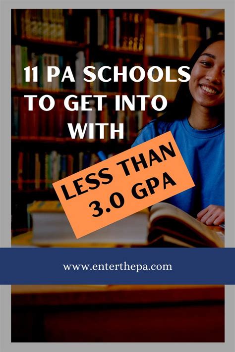 11 Easiest PA Schools To Get Into With Less than 3.0 GPA in 2022 | Pa ...