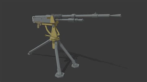 Hotchkiss machine gun low poly - 3D model by KgDaniel [7ce9d3a] - Sketchfab