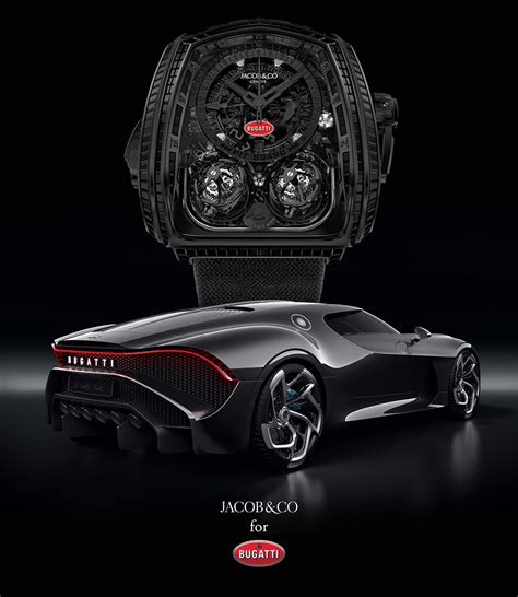 Twin Turbo Furious Bugatti La Montre Noire Watch from Bugatti and Jacob & Co.