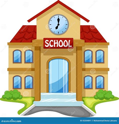 School Building Cartoon Stock Image | CartoonDealer.com #55204891