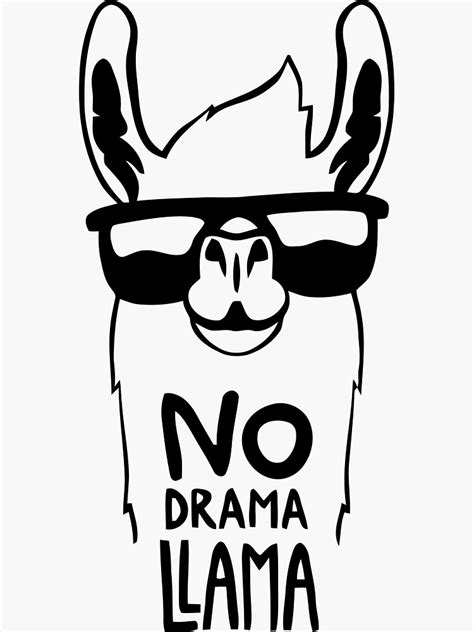 "No Drama Llama" Sticker for Sale by OrquideaCR | Redbubble