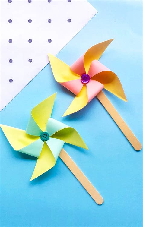 How To Make Paper Pinwheels Craft * Color Me Crafty Paper Crafts