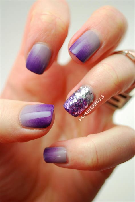 Sarah Lou Nails: Gray-Purple Gradient Nails!