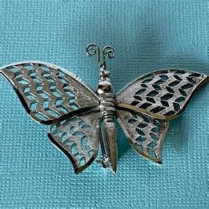 Vintage Silver Butterfly Brooch, Silver Butterfly Brooch, Butterfly Jewelry, Insect Jewelry ...