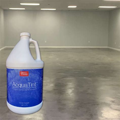Colored Concrete Sealer, Water-Based Stain, Silver Gray, 1 gal