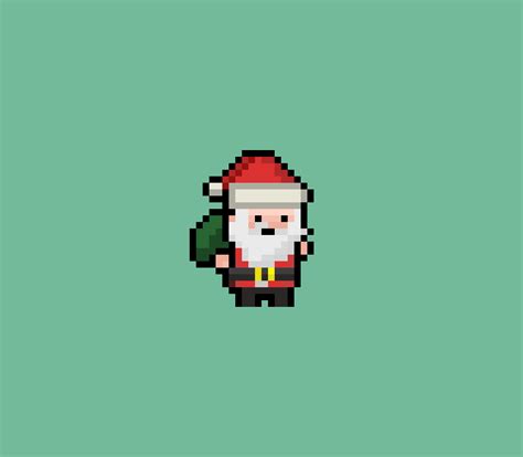 Pixel art Santa by keltonwu