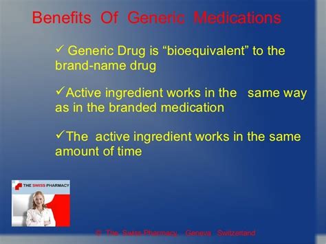 Advantages Of Generic Medication