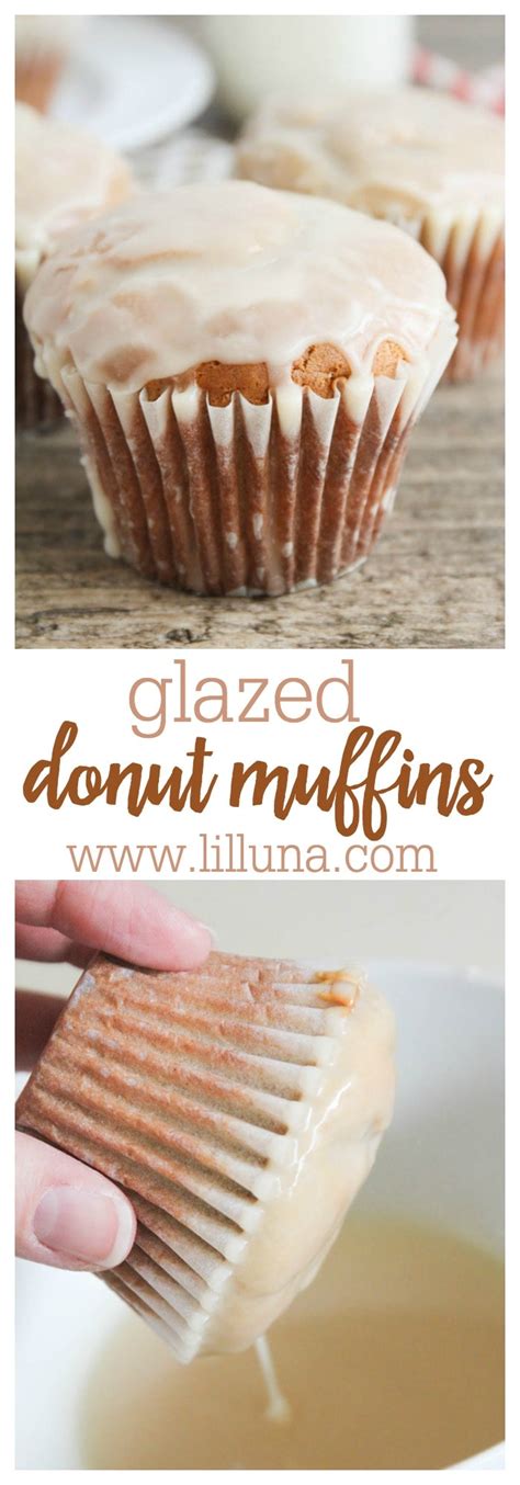 EASY Glazed Donut Muffins recipe | Lil' Luna