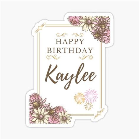 "Happy Birthday Kaylee | Happy Birthday Card For Kaylee" Sticker for ...