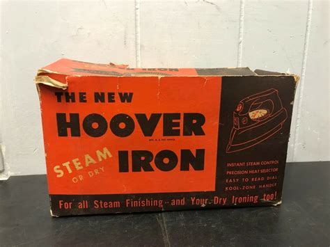 VINTAGE HOOVER STEAM OR DRY IRON 011 BOX & INSTRUCTION BOOKLET NO IRON ...