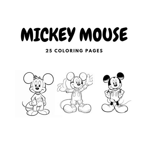 Classic Mickey Mouse Coloring Pages