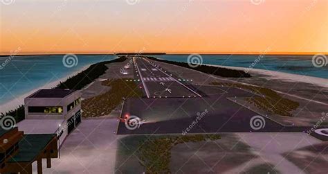 Areal View of Agatti Island Airport Lakshadweep, Graphic Image Stock ...