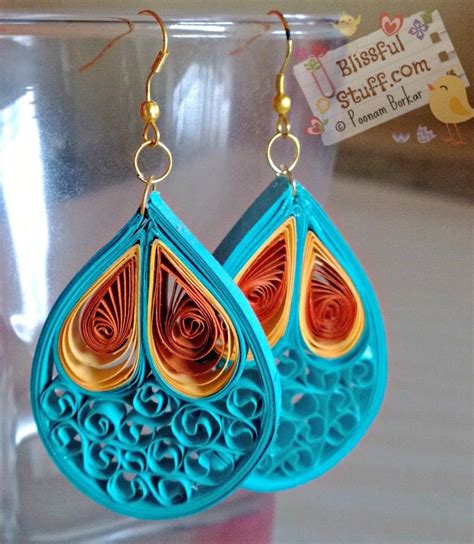 DIY - Quilled paper earrings, Paper quilling earrings tutorial | QUILLING BRINCOS | Pinterest ...