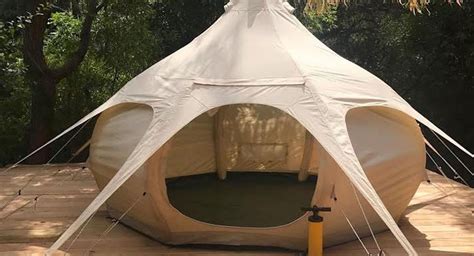 The inflatable shelter could This New Inflatable Yurt Is the Perfect Quick-Pitch Family Tent ...