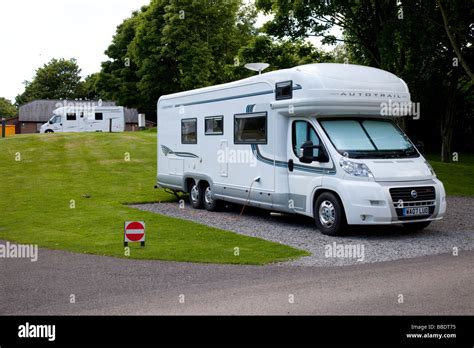 Large modern motorhomes on Caravan Club site Tredegar House Newport ...