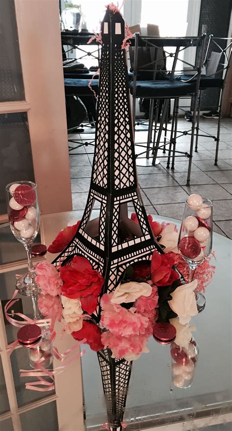 Eiffel Tower center piece | Centerpieces, Ceiling lights, Eiffel