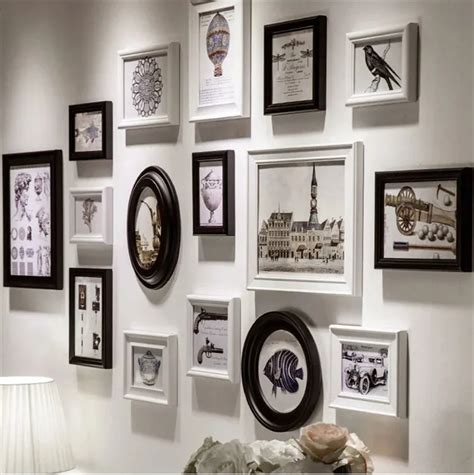 16 pcs/set Modern Art Love Family Wall Decoration Beautiful Photo Frame Family,Exquisite White ...