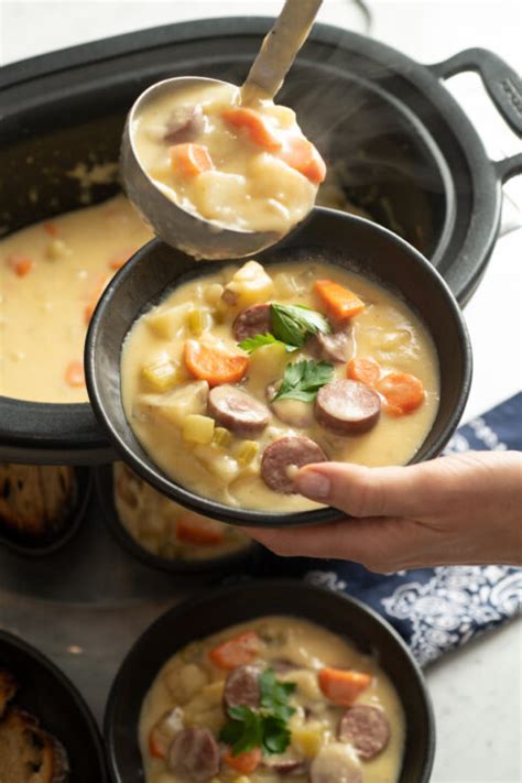 Slow Cooker Kielbasa Potato Soup | Teton Waters Ranch