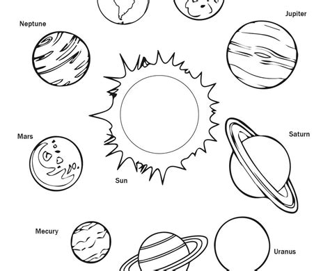 Planets Printable Coloring Pages