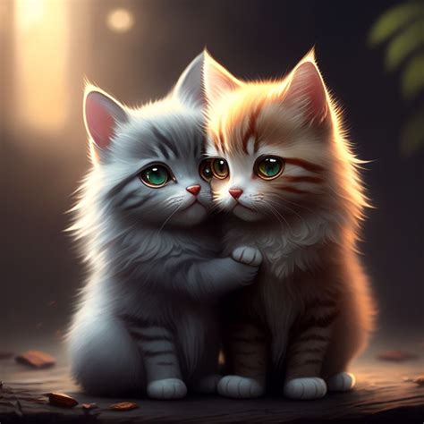 grim-termite247: two cute cats hugging each other