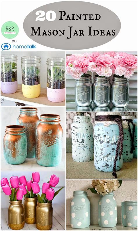 Painted Mason Jar Ideas | Mason jar crafts diy, Mason jar crafts, Diy jar crafts