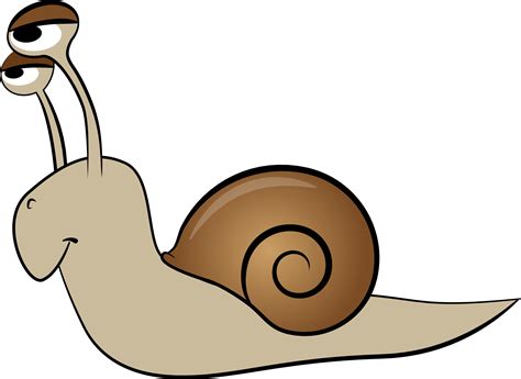 Clipart - Cartoon Snail
