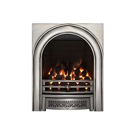 Focal Point Arch Satin Chrome Remote Control Inset Gas Fire | Departments | DIY at B&Q