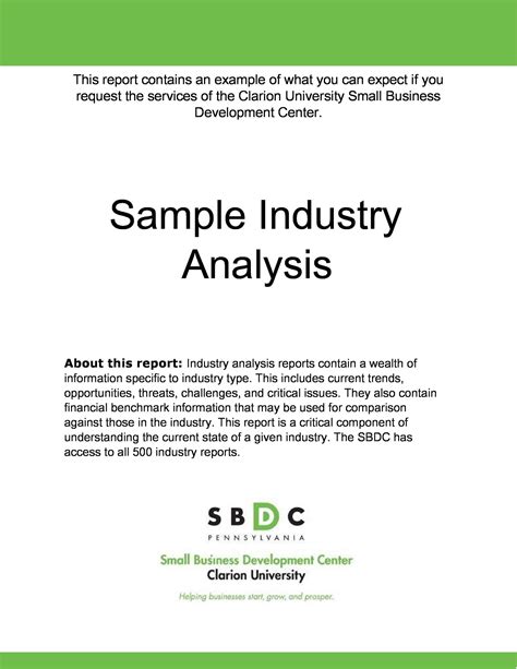 39 Free Industry Analysis Examples & Templates ᐅ TemplateLab