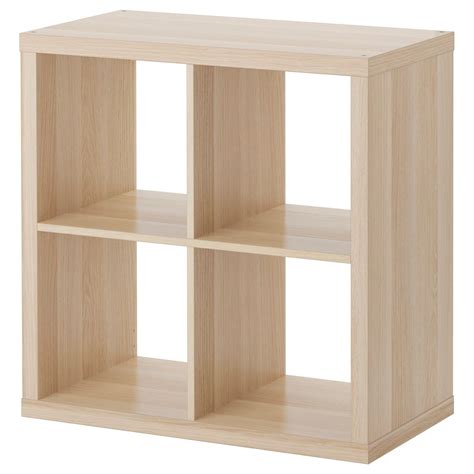 Open kast, KALLAX, wit gelazuurd eikeneffect, 77x77 cm - IKEA | Kallax shelving unit, Shelving ...