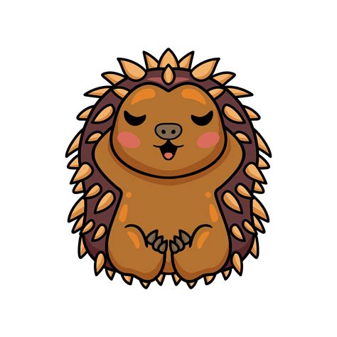 Cute little hedgehog cartoon sleeping 14467774 Vector Art at Vecteezy