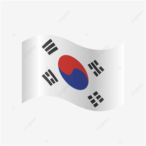 Vector Realistic Illustration Of South Korea Flags, South Korea, Flag ...