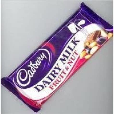 Cadbury Fruit & Nut. Case of 12 x 49g