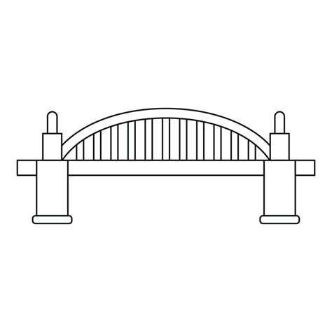 Bridge icon, outline style 15221634 Vector Art at Vecteezy