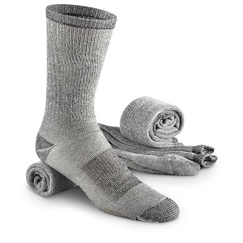 HuntRite Men's Merino Wool Blend Crew Socks, 3 Pairs | Socks, Crew socks, Wool blend