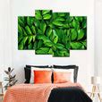 Green Leaves Aesthetic Multi Panel Canvas Wall Art